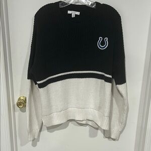 NFL Wear by Erin Andrews Colts Black and White Sweater